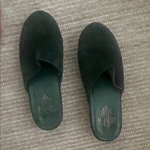 Charlotte Stone Dark Green Mules